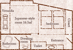 Japanese / Western-style room  Floor plan