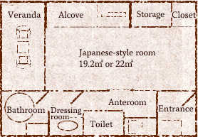 One-room type Japanese-style room